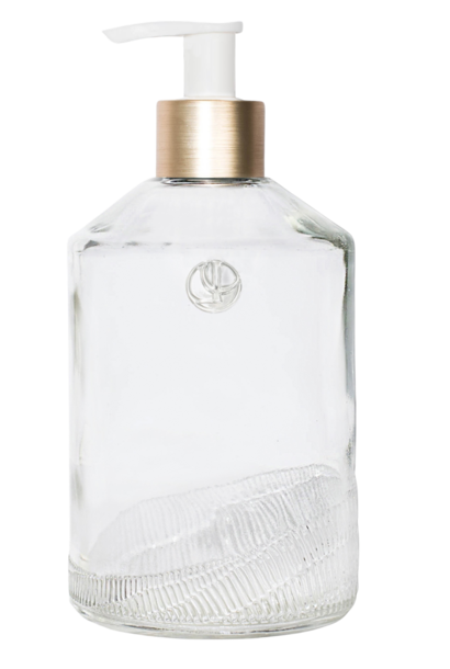 Clear Glass Bottle | The Home Care Collection, White Pump - 16 oz