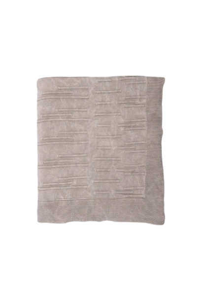 Washed Lines | The Throw Collection, Stone - 60 Inch x 50 Inch