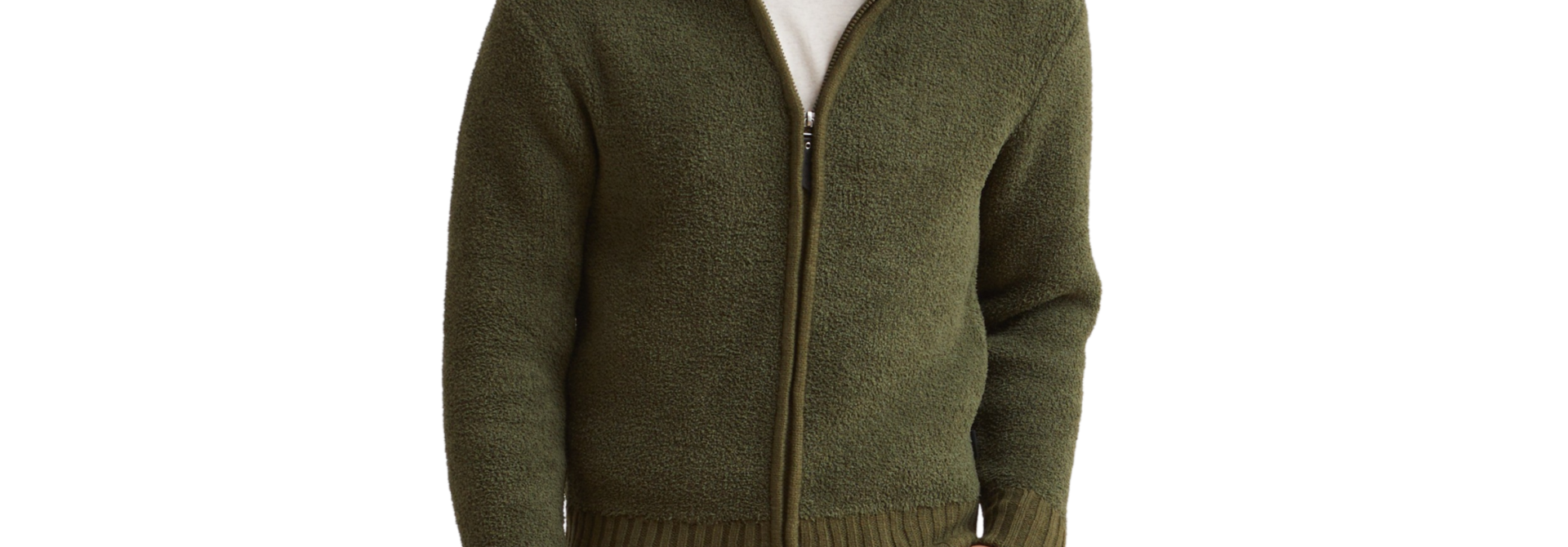Full Zip Jacket | The Men's Cozy Apparel Collection, Olive -