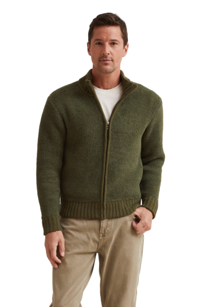 Full Zip Jacket | The Men's Cozy Apparel Collection, Olive -