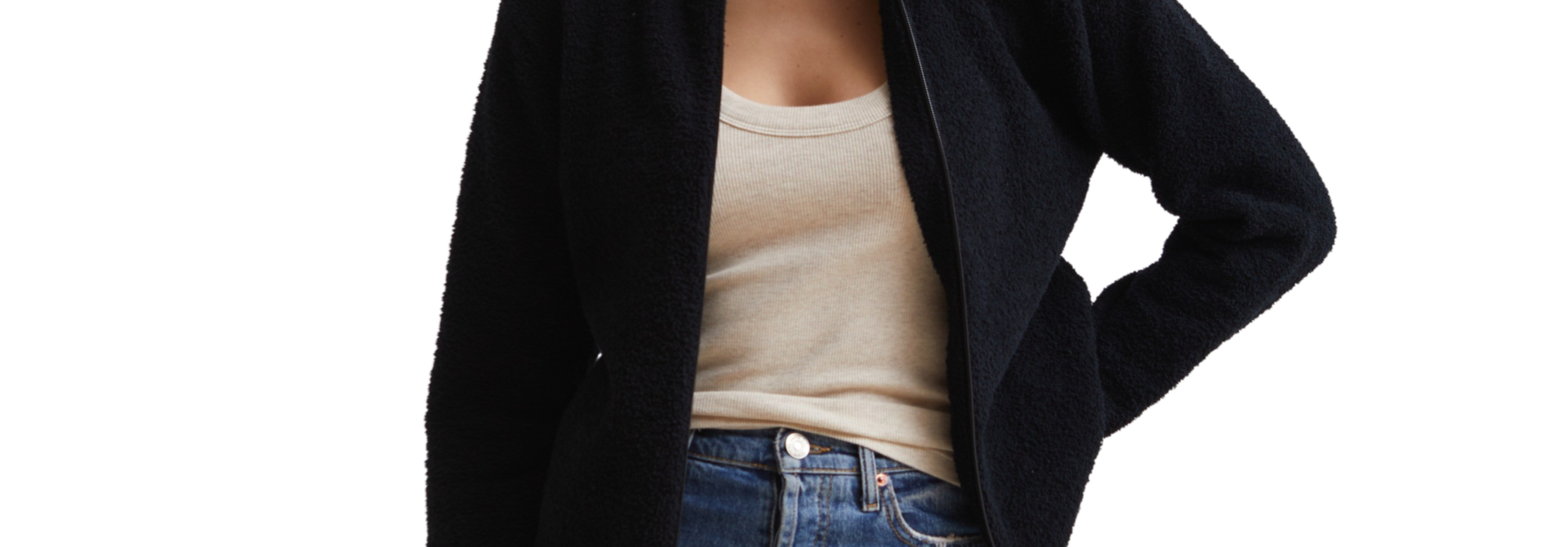 Full Zip Sport Jacket | The Women's Cozy Apparel Collection, Black -