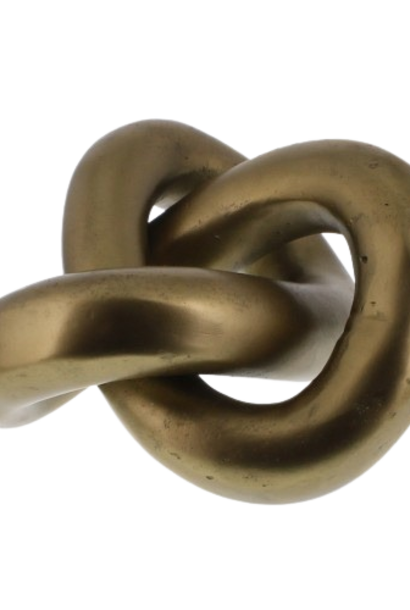 Infinity Knot | The Sculpture Collection, Brass - 9 Inch x 9 Inch x 4.5 Inch