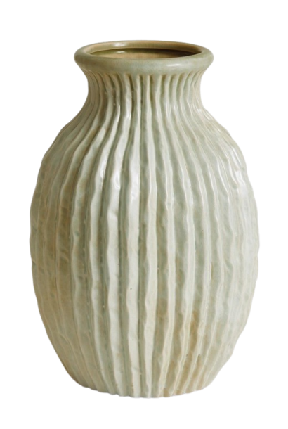 Thessaly | The Vase Collection, Sage - 7.5 Inch x 7.5 Inch x 11 Inch