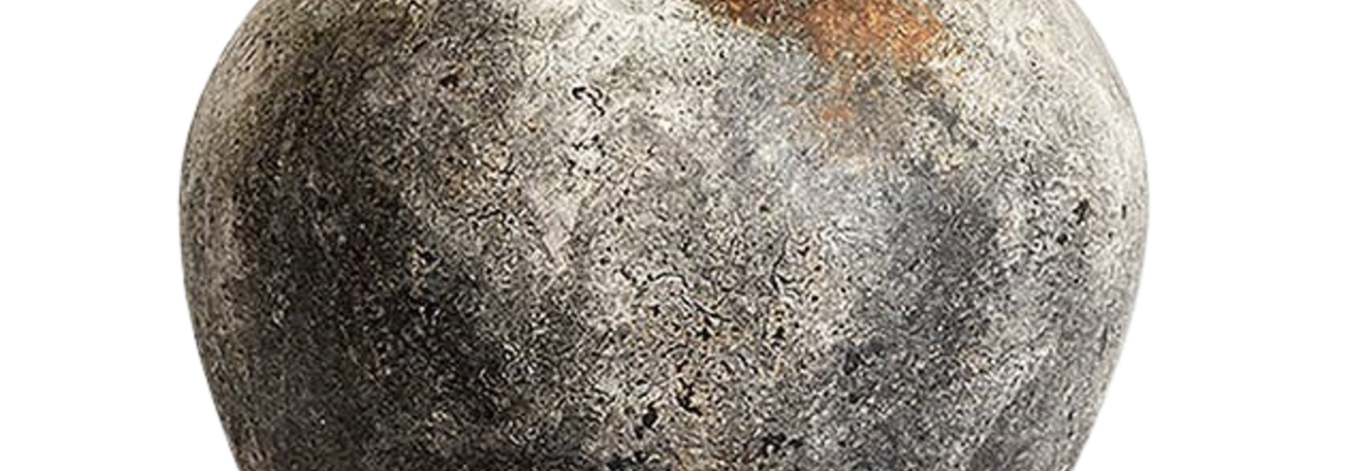 Echo Jar | The Pottery Collection, Rust Grey - 11.8 Inch x 11.85 Inch x 9.8 Inch