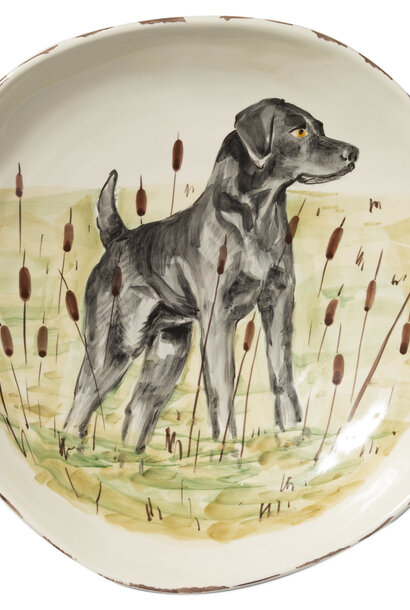 Wildlife | The Serveware Collection Black Hunting Dog Large Serving Bowl - 17.5 Inch x 17.5  Inch x 4 Inch