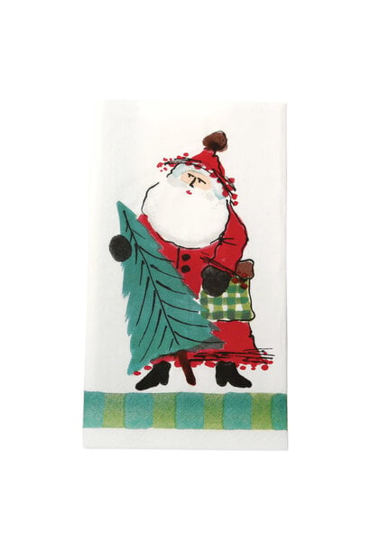 Old St. Nick | The Paper Guest Towel Collection, (Pack of 16) - 7.75 Inch x 4.5 Inch