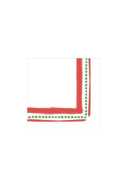 Campagna Holiday | The Papersoft Cocktail Napkin Collection Pack of 20, Red & Green