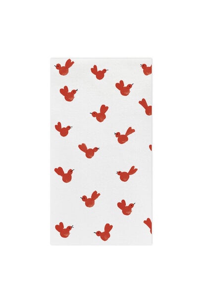 Red Bird | The Papersoft Guest Towel Collection, Pack of 20