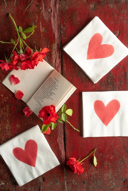 Heart | The Papersoft Cocktail Napkin Collection, Pack of 20