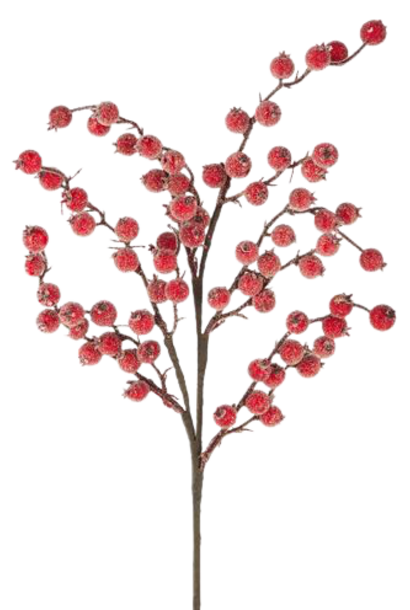 Iced Berries | The Holiday Floral Collection, Red - 28.5 Inch