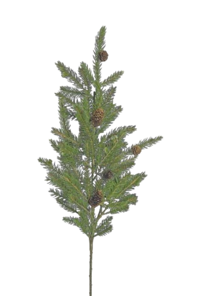 Angel Fir Spray | The Holiday Floral Collection, Two Toned Green - 29 Inch