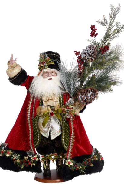 Santa with Tree | The Holiday Collectable Santa Collection - 33 Inch