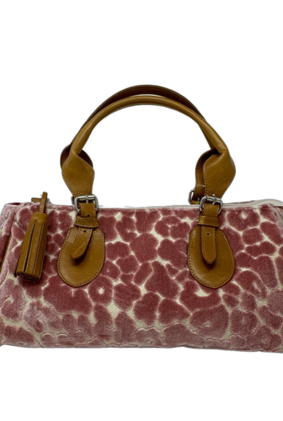 Phoebe | The Glenda Gies Bag Collection, Blush Leopard - 17.5 Inch x 8 Inch x 8 Inch