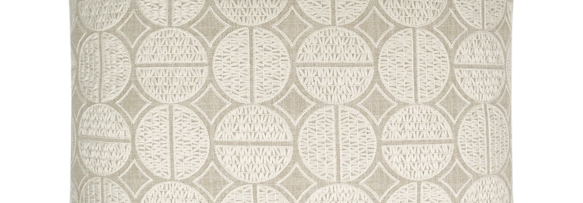 Medallions | The Toss Pillow Collection, Oyster - 22 Inch x 22 Inch