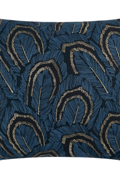 Plumage | The Toss Pillow Collection, Blue - 22 Inch x 22 Inch