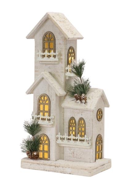 123 Main Street | The Holiday Village Collection, White - 11 Inch x XX Inch x 21 Inch