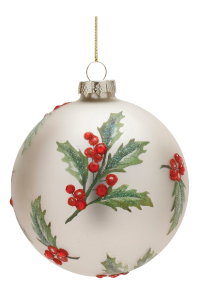 Boughs of Holly | The Holiday Ornament Collection, Multi - 4 Inch x 4 Inch x 4 Inch
