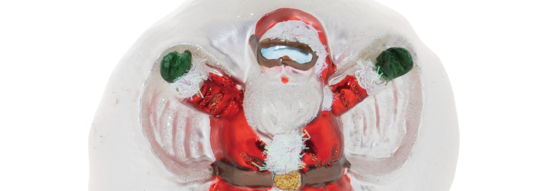 Making Snow Angels | The Holiday Ornament Collection, Red & White - 4 Inch x 4 Inch x 4 Inch