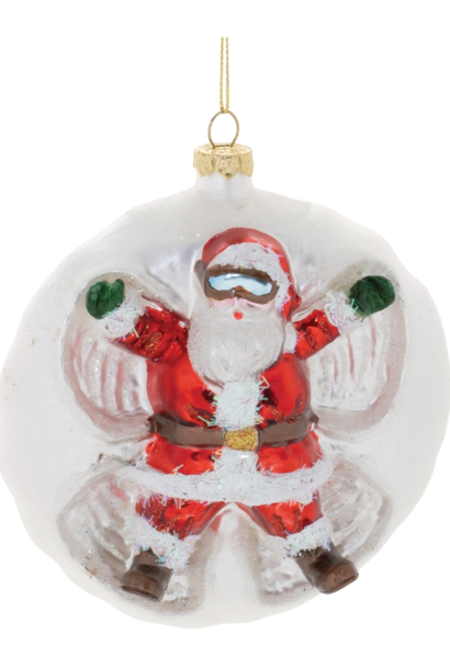 Making Snow Angels | The Holiday Ornament Collection, Red & White - 4 Inch x 4 Inch x 4 Inch
