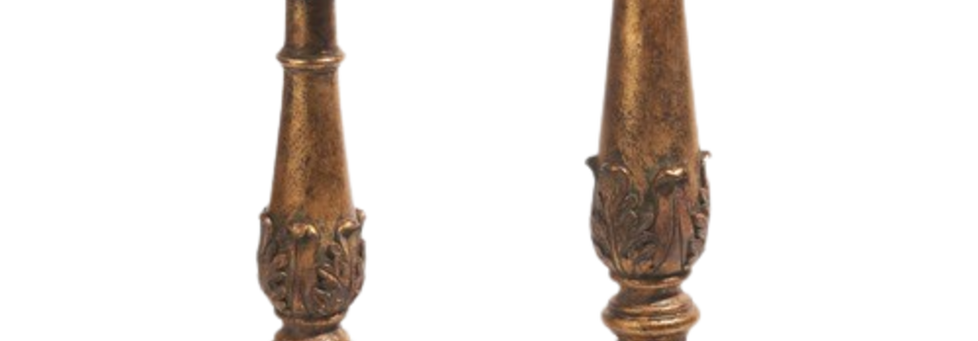 Baroque | The Candle Holder Collection, Antique Copper - 5.5 Inch x 5.5 Inch x 14 Inch & 6 Inch x 6 Inch x 18 Inch