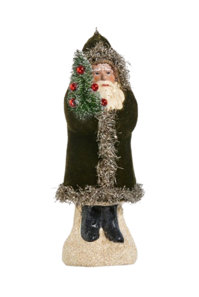 Belsnickle | The Holiday Ornament Collection, Deep Green - 2 Inch x 2.5 Inch x 5.75 Inch