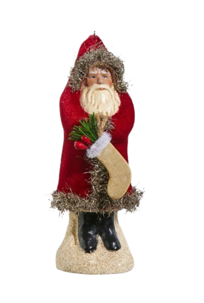 Belsnickle | The Holiday Ornament Collection, Red - 2 Inch x 2.5 Inch x 5.75 Inch