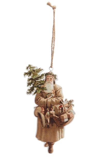 Old World Santa | The Holiday Ornament Collection, Brown - 3.5 Inch x 6 Inch