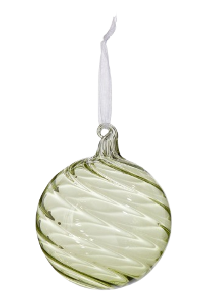 The Spiral Effect | The Holiday Ornament Collection, Green - 4 Inch x 4 Inch x 4 Inch
