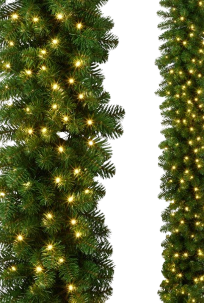 Oregon Fir | The Holiday Pre Lit Garland Collection, Green - 16 Inch x 16 Inch x 114 Inch