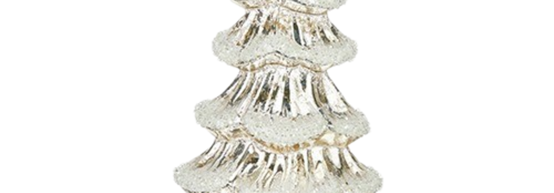 Snowy Elegance | The Holiday Ornament Collection, Silver - 4 Inch x 3.75 Inch x 7.5 Inch