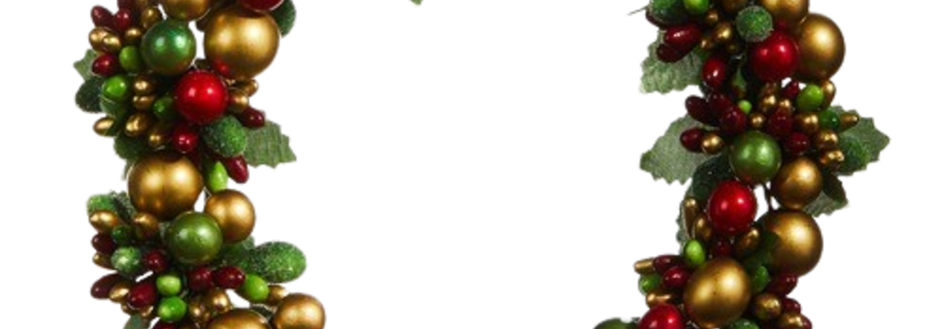 Boughs of Berries | The Holiday Candle Ring Collection, Red & Green - 6.5 Inch x 6.5 Inch