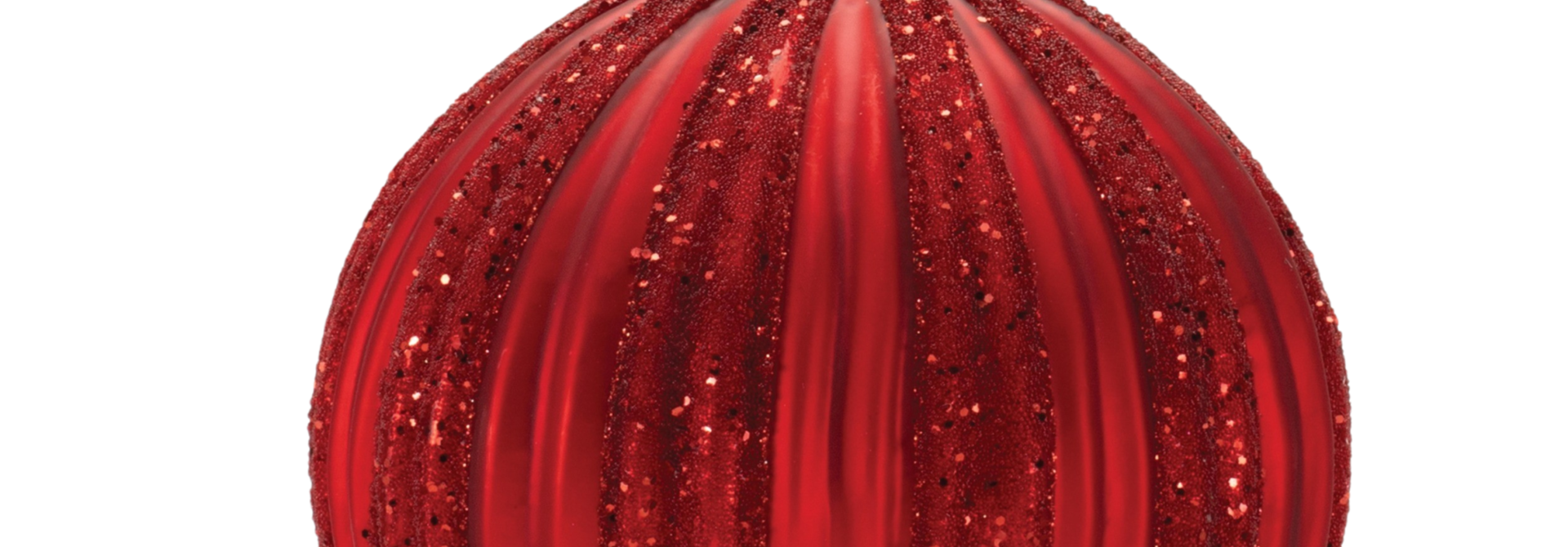 Circus Stripe | The Holiday Ornament Collection, Red - 5 Inch x 5 Inch x 5 Inch