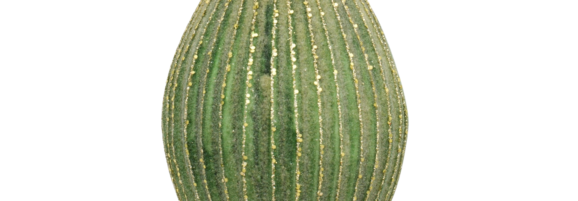 Ribbed Finial | The Holiday Ornament Collection, Sage & Gold - XX Inch x XX Inch x 6 Inch