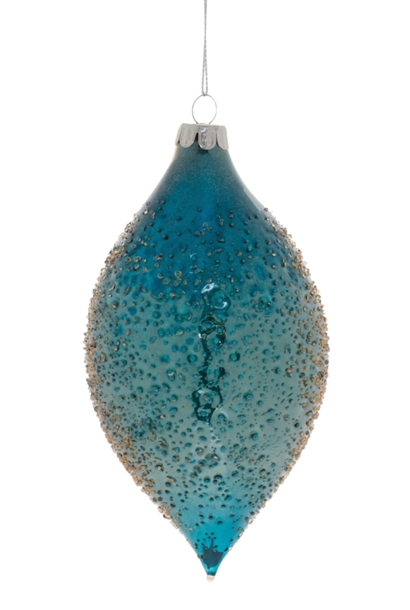 Ice Drops | The Holiday Ornament Collection, Blue Finial - 6.5 Inch