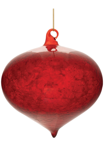 Mottled Onion | The Holiday Ornament Collection, Red - 4.5 Inch x 4.5 Inch x 4.5 Inch