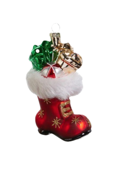 Santa's Boot | The Holiday Ornament Collection, Red - 3.5 Inch x 2.5 Inch x 4.5 Inch