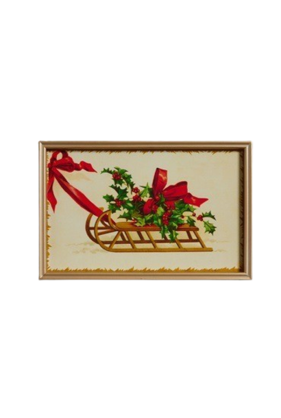 Sleigh | The Holiday Art Collection, Multi - 18 Inch x 12 Inch