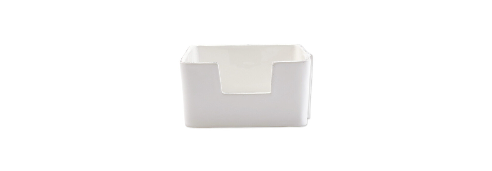 Lastra | The Cocktail Napkin  Holder Collection, White  - 6 Inch x 6 Inch x 3.25 Inch