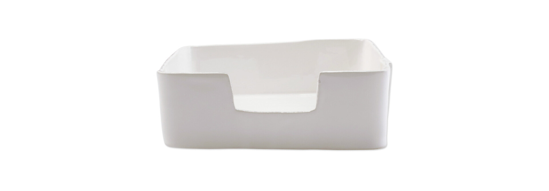 Lastra | The Dinner Napkin  Holder Collection, White -  8.25 In ch x 8.25 Inch x 3.25 Inch