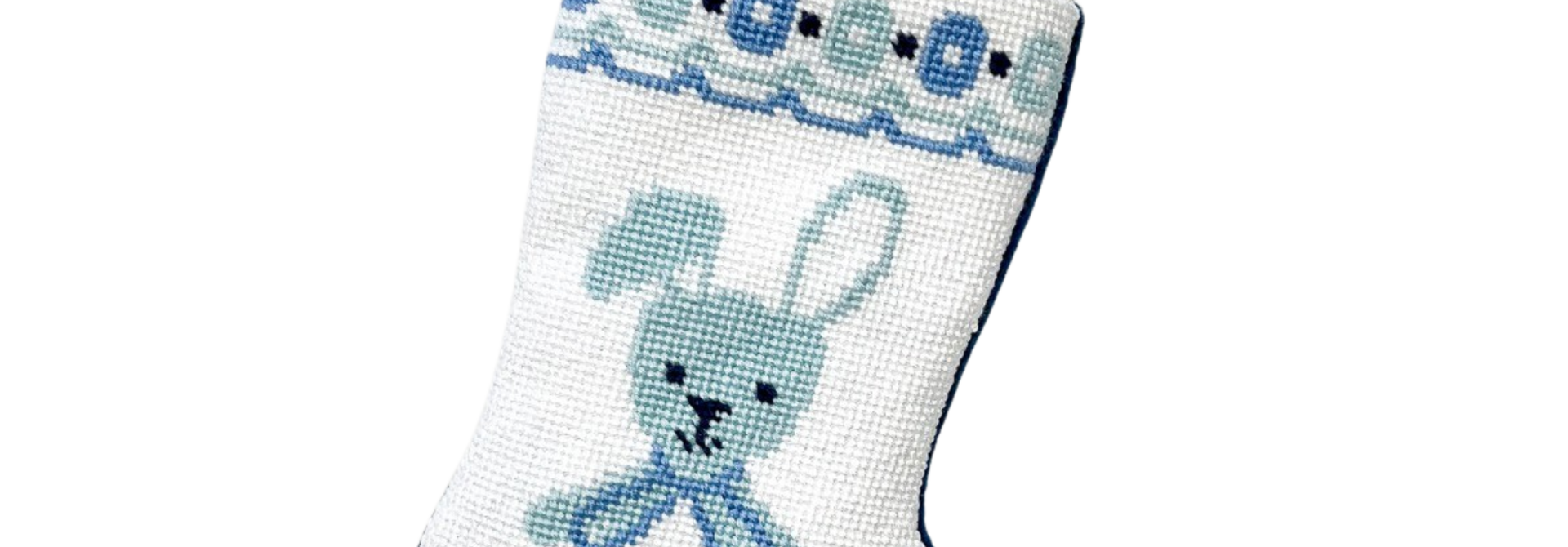 Baby Bunny | The Bauble Stocking Collection, Blue - 4.25 Inch x 6 Inch