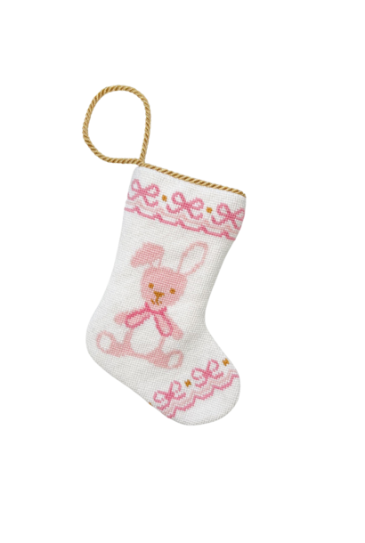 Baby Bunny | The Bauble Stocking Collection, Pink - 4.25 Inch x 6 Inch