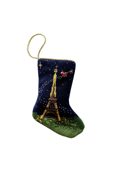 Bonne Nuit Paris Santa | The Bauble Stocking Collection - 4.25 Inch x 6 Inch