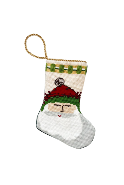 Santa in Green | The Bauble Stocking Collection - 4.25 Inch x 6 Inch