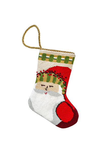 Santa in Stripes | The Bauble Stocking Collection - 4.25 Inch x 6 Inch