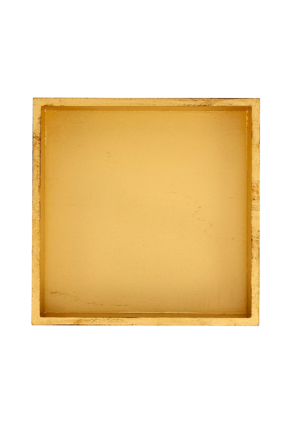 Florentine | The Wooden Dinner Napkin Holder Collection, Red & Gold - 8.5 Inch x 8.5 Inch x 2 Inch