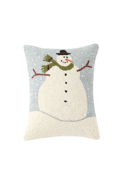 Oversized Snowman | The Holiday Pillow Collection, Multi - 18 Inch x 14 Inch