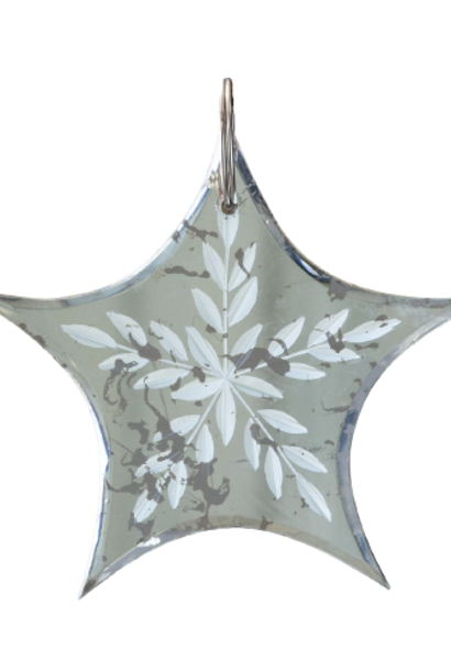 Antiqued Star Snowflake | The Holiday Ornament Collection - 4.5 Inch x 5.5 Inch x .25 Inch