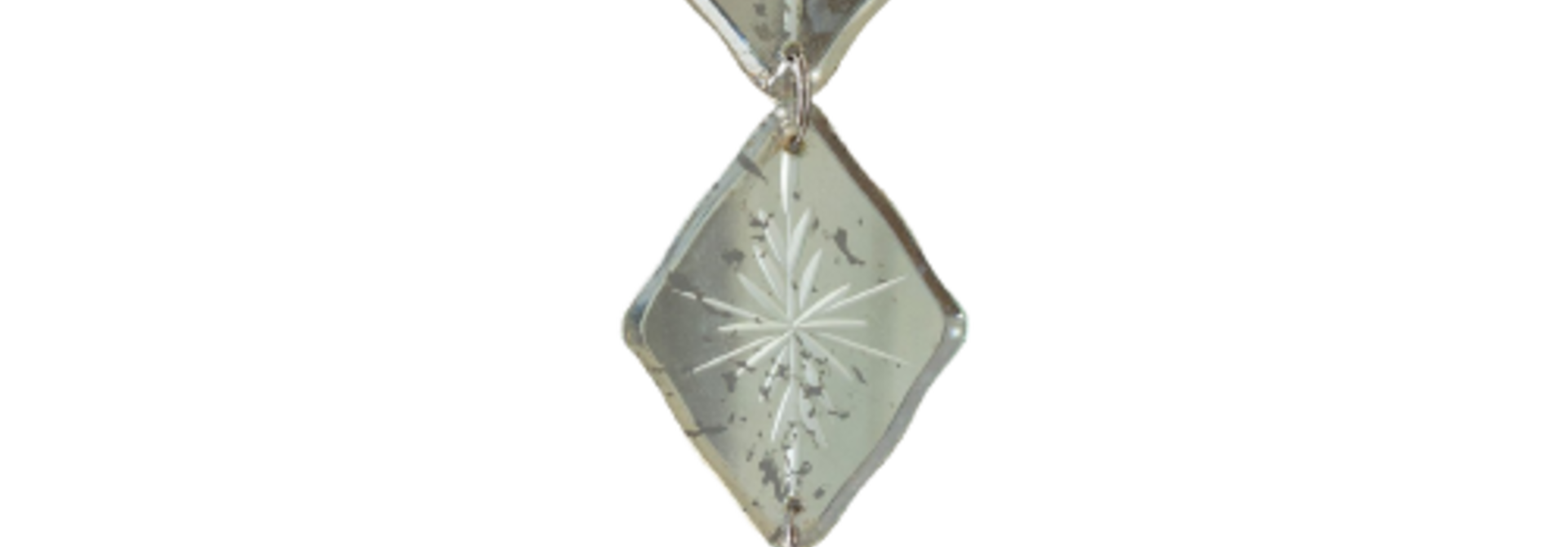 Antiqued Diamond Triple Snowflake | The Holiday Ornament Collection - 3.25 Inch x  10.25 Inch