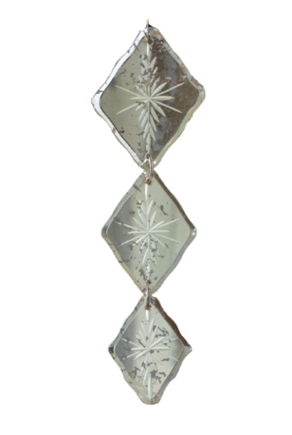 Antiqued Diamond Triple Snowflake | The Holiday Ornament Collection - 3.25 Inch x  10.25 Inch