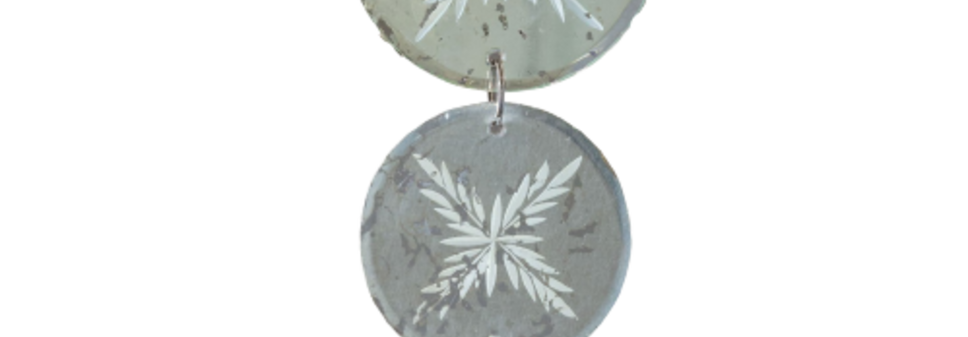 Antiqued Round Triple Snowflake | The Holiday Ornament Collection - 3.5 Inch x 8.75 Inch x .25 Inch